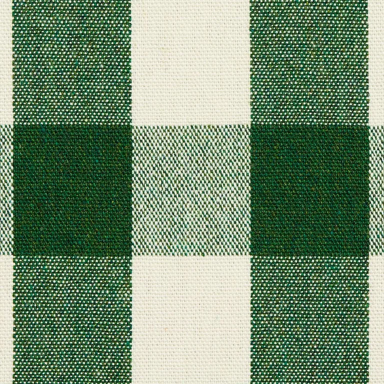 Schumacher 82941 Dutton Buffalo Check Emerald fabric swatch