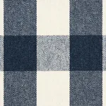 Schumacher 82940 Dutton Buffalo Check Navy fabric swatch