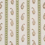 Schumacher 182021 Eddie Woven Hand Block Print Green fabric swatch