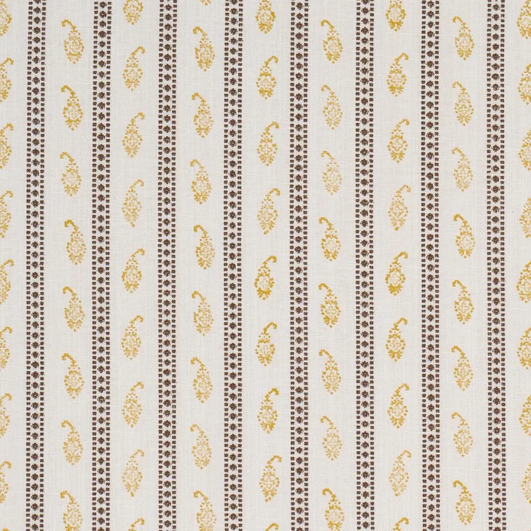 Schumacher 182022 Eddie Woven Hand Block Print Yellow fabric swatch