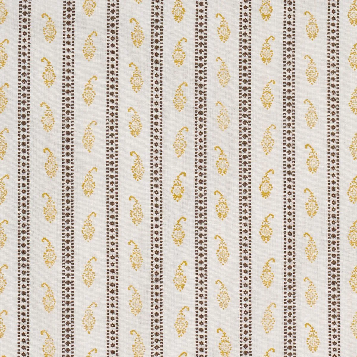 Schumacher 182022 Eddie Woven Hand Block Print Yellow fabric swatch