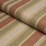 Schumacher 54204 Edgemere Stripe Indian Red fabric swatch