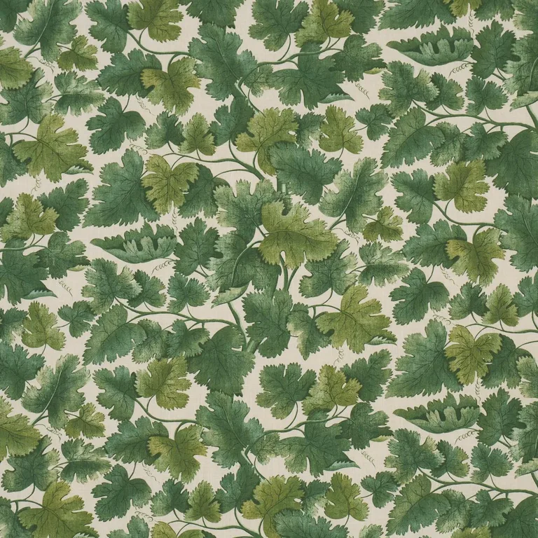 Schumacher 182791 Edinburgh Vine Forest fabric swatch