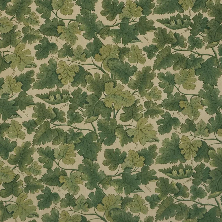 Schumacher 182790 Edinburgh Vine Moss fabric swatch