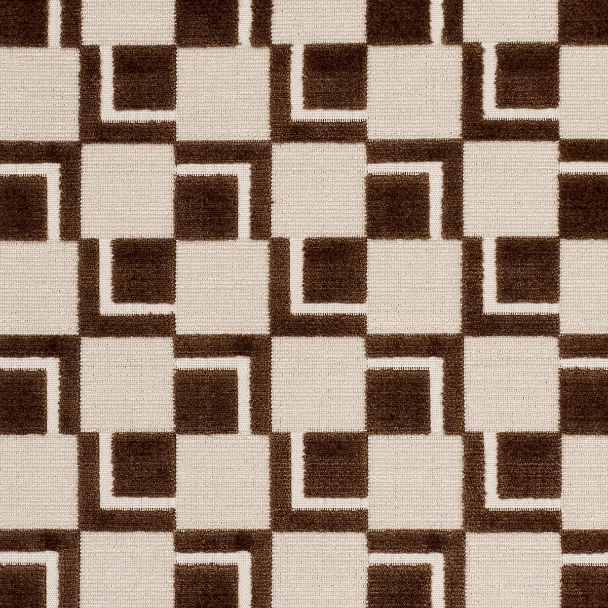 Schumacher 84801 Edison Velvet Chestnut fabric swatch