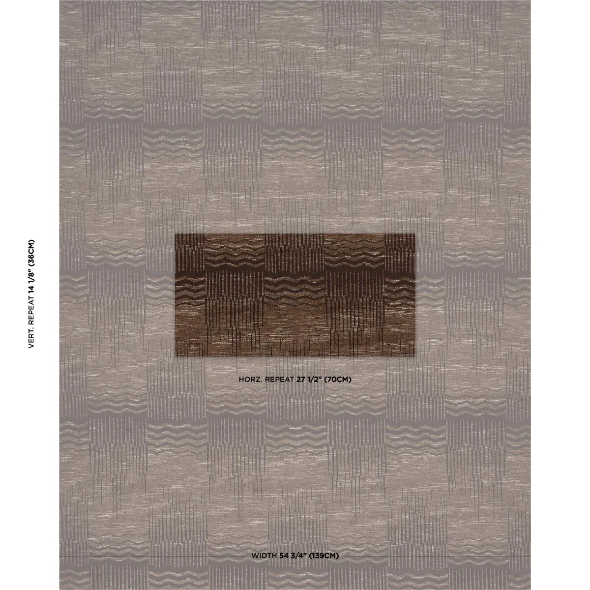 Schumacher 84660 El Dorado Bronze fabric swatch