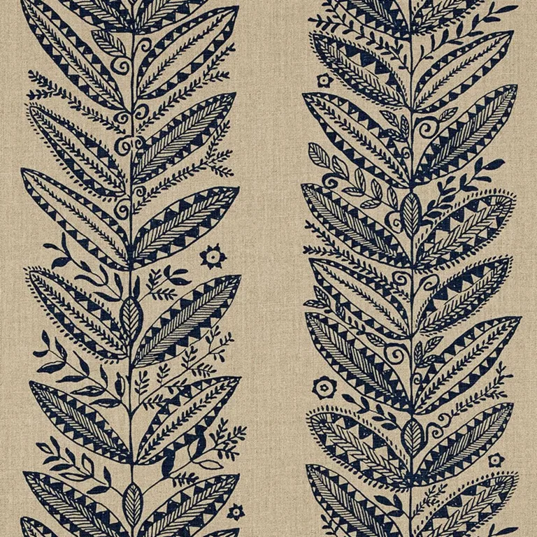 Schumacher 176310 Eland Indigo fabric swatch