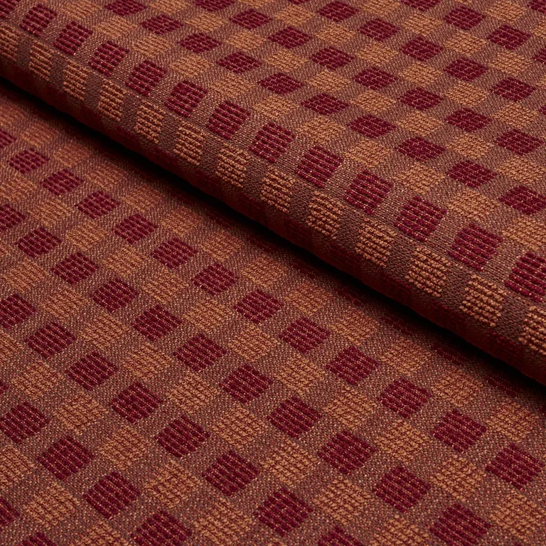 Schumacher 87673 Elara Performance Brick fabric swatch