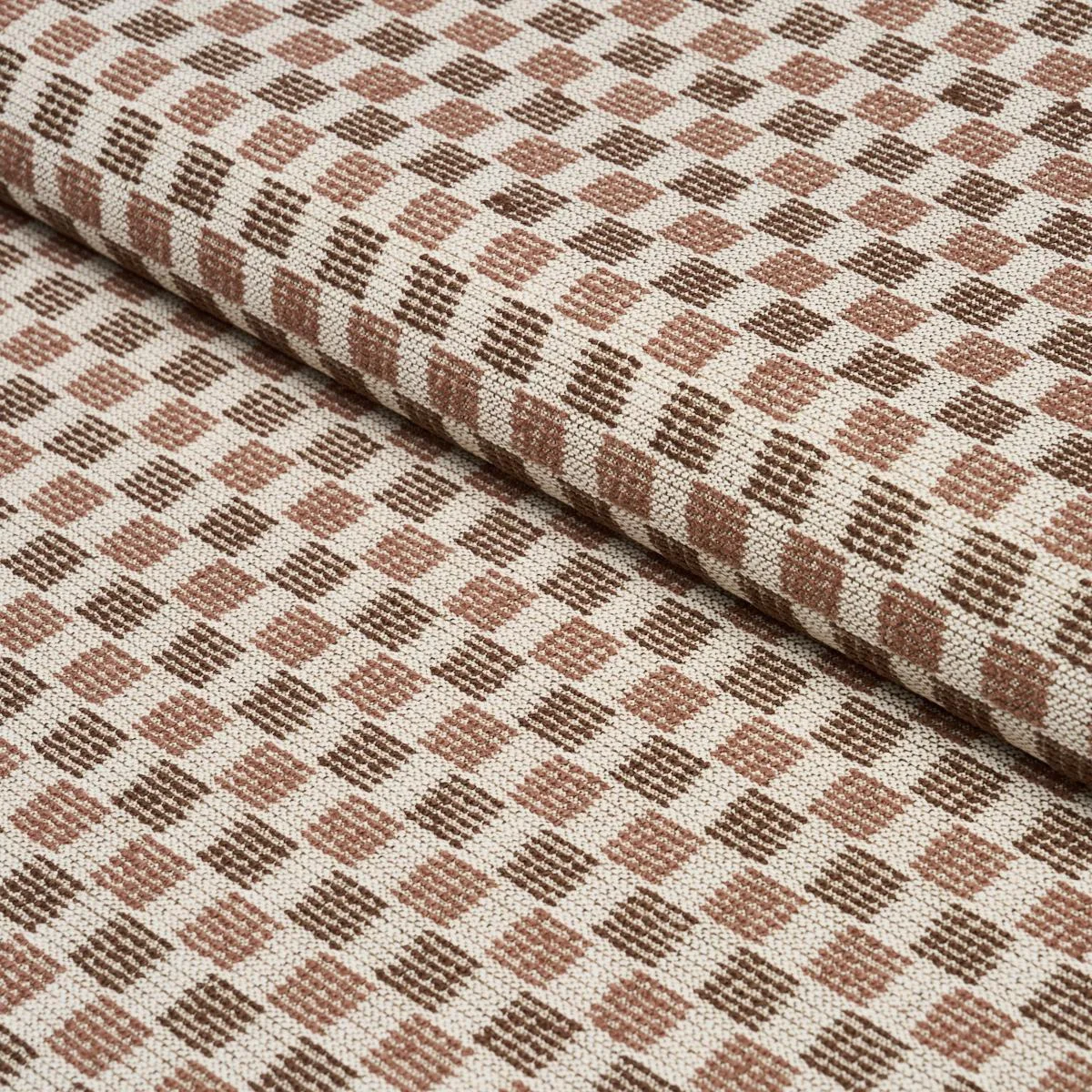 Schumacher 87672 Elara Performance Brown fabric swatch