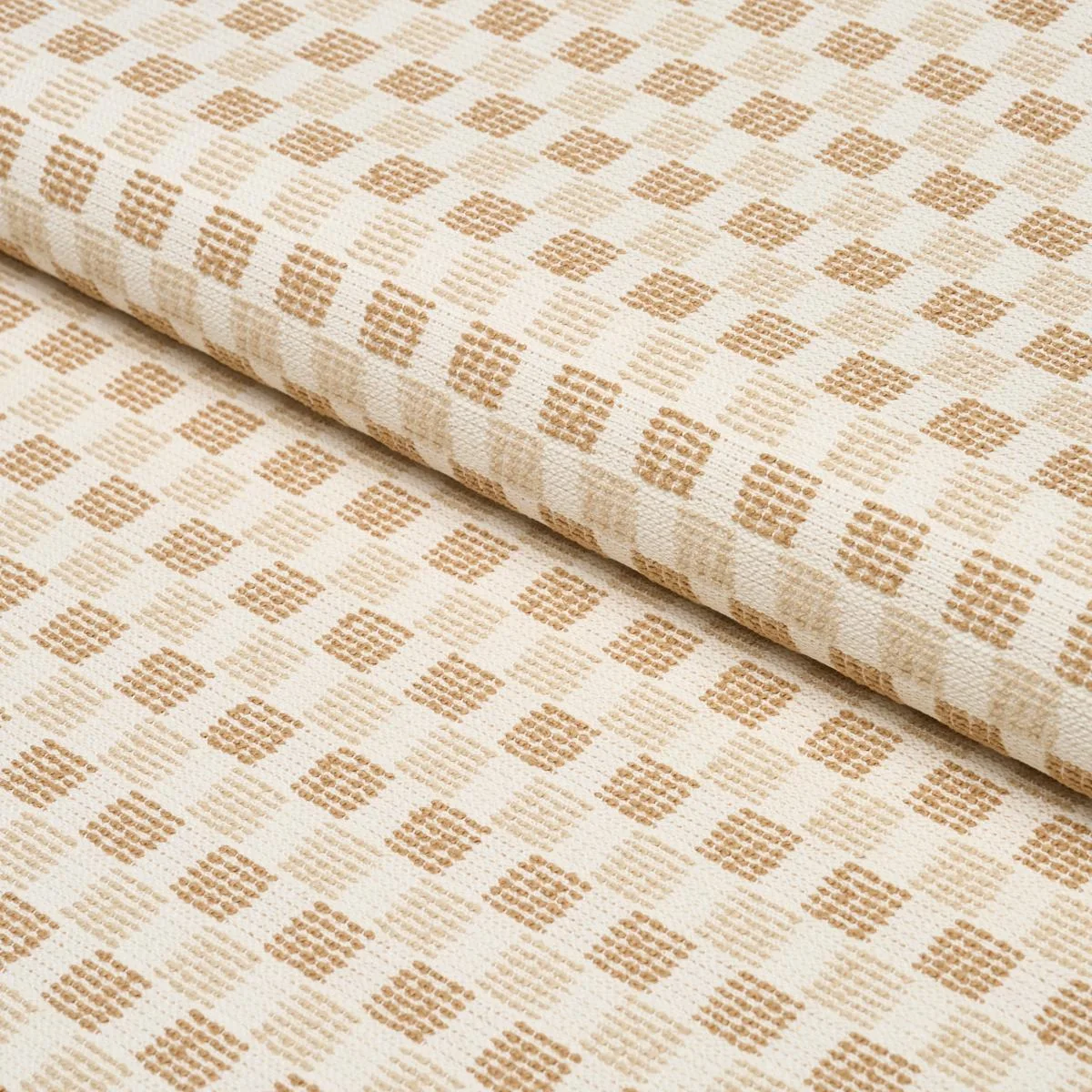 Schumacher 87670 Elara Performance Straw fabric swatch
