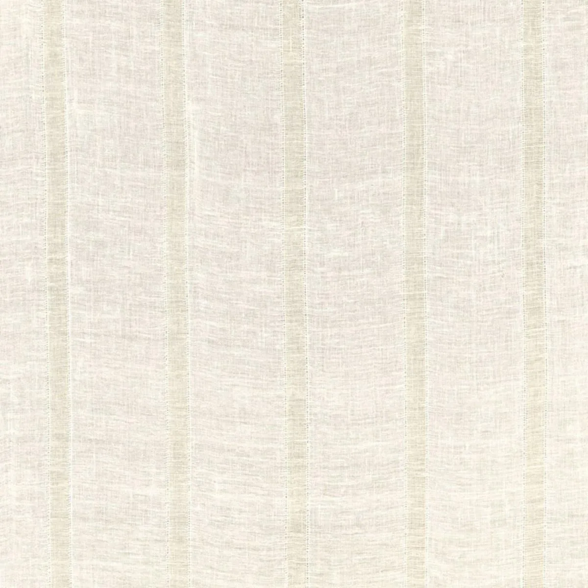 Schumacher 67610 Elba Linen Stripe Sheer Ivory / Oat fabric swatch