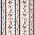 Schumacher 179980 Elena Paisley Stripe Blue fabric swatch