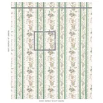 Schumacher 179981 Elena Paisley Stripe Green fabric swatch