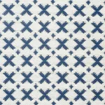Schumacher 77200 Elias Blue & Ivory fabric swatch