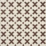 Schumacher 77202 Elias Brown & Ecru fabric swatch