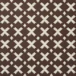 Schumacher 77202 Elias Brown & Ecru fabric swatch