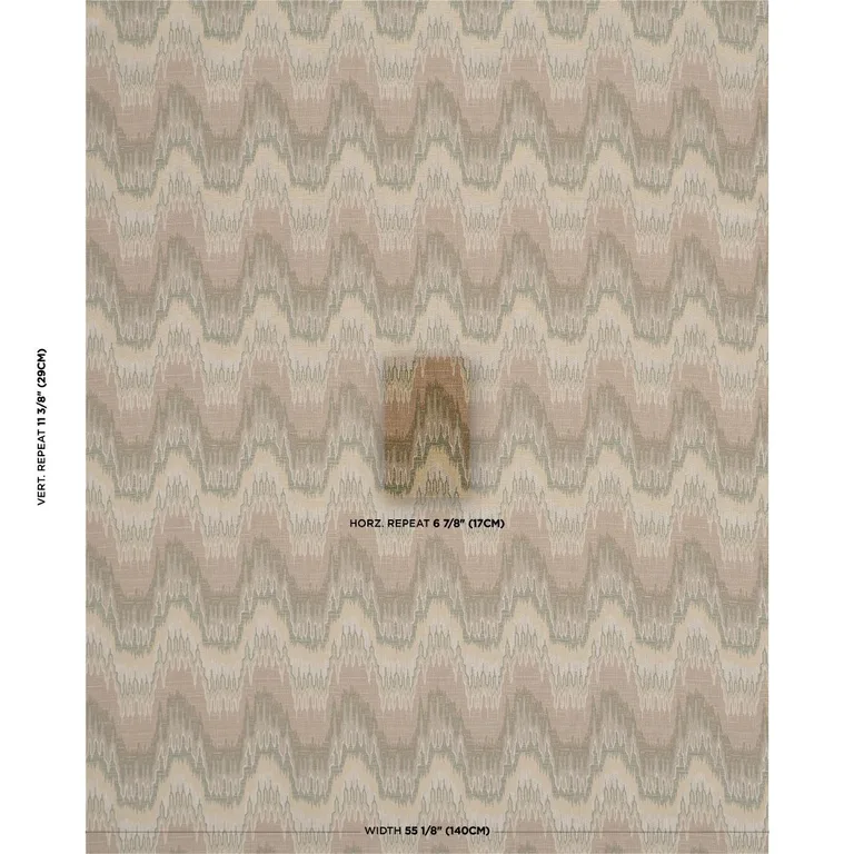 Schumacher 86132 Elio Flamestitch Citron fabric swatch