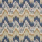 Schumacher 86131 Elio Flamestitch Indigo fabric swatch