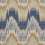 Schumacher 86131 Elio Flamestitch Indigo fabric swatch