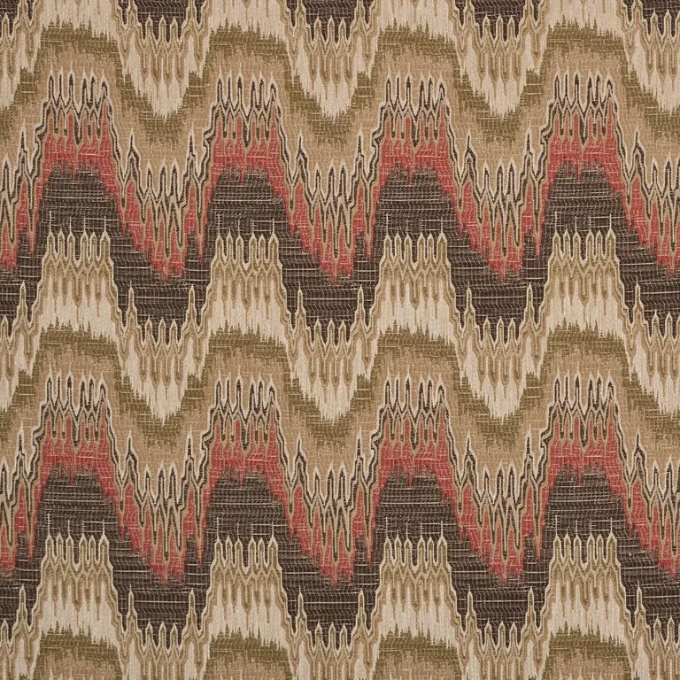 Schumacher 86130 Elio Flamestitch Ruby fabric swatch
