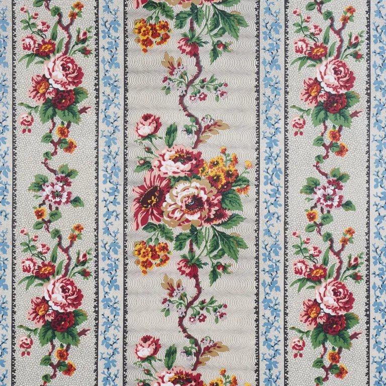 Schumacher 182040 Elizabeth Chintz Rose fabric swatch