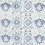 Schumacher 179053 Elizia Ikat Mineral And Indigo fabric swatch