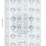 Schumacher 179053 Elizia Ikat Mineral And Indigo fabric swatch