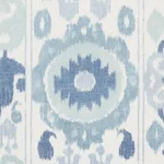 Schumacher 179053 Elizia Ikat Mineral And Indigo fabric swatch