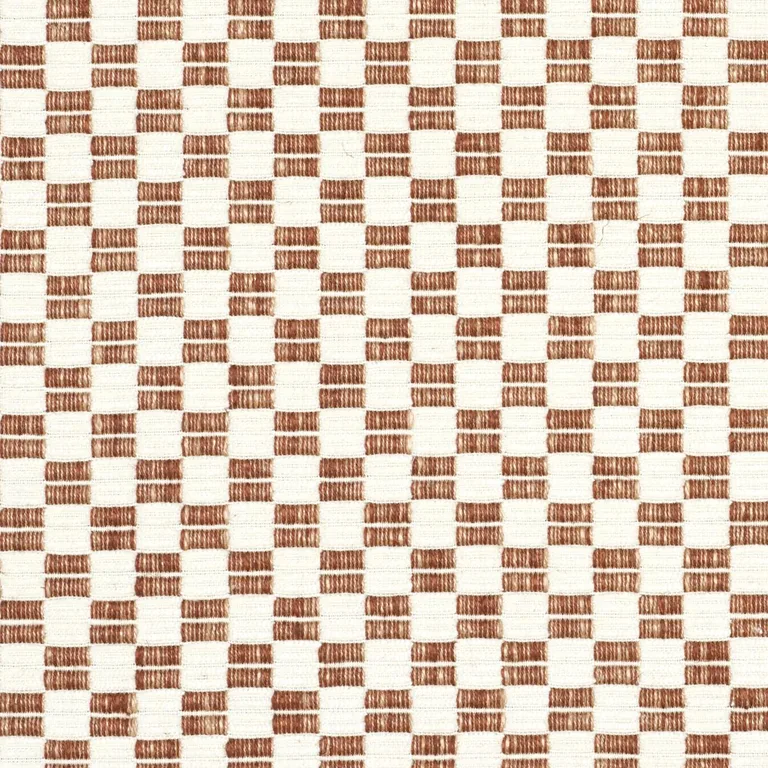 Schumacher 76742 Elkhart Brown fabric swatch
