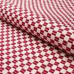 Schumacher 76743 Elkhart Crimson fabric swatch