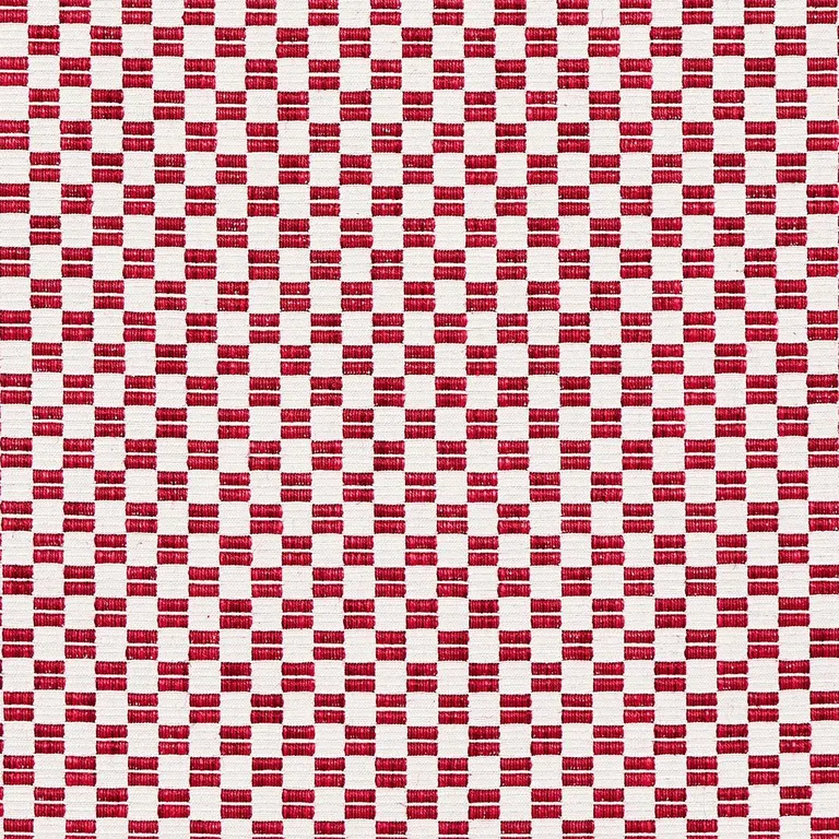 Schumacher 76743 Elkhart Crimson fabric swatch