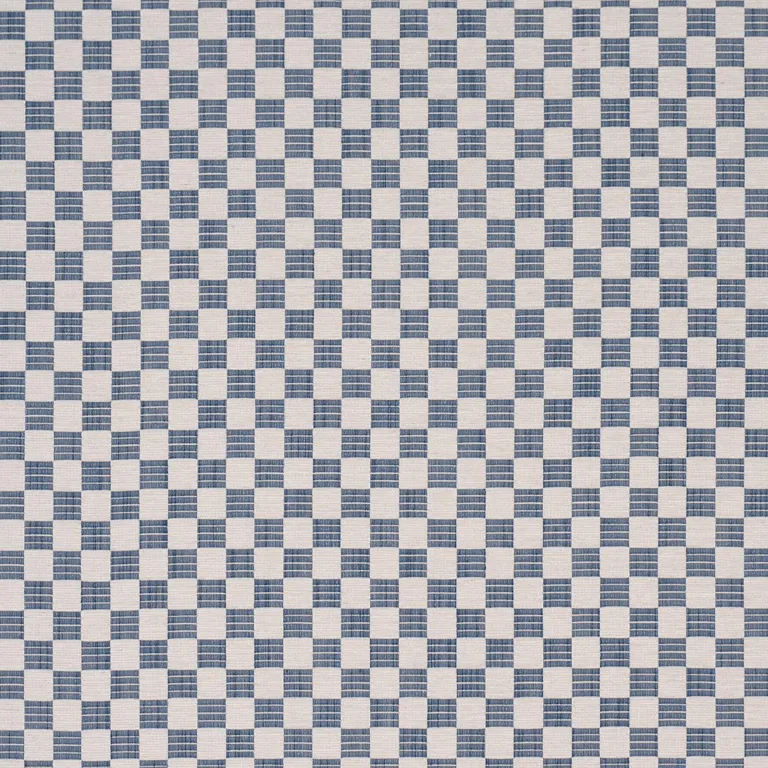 Schumacher 86823 Elkhart Performance Indigo fabric swatch