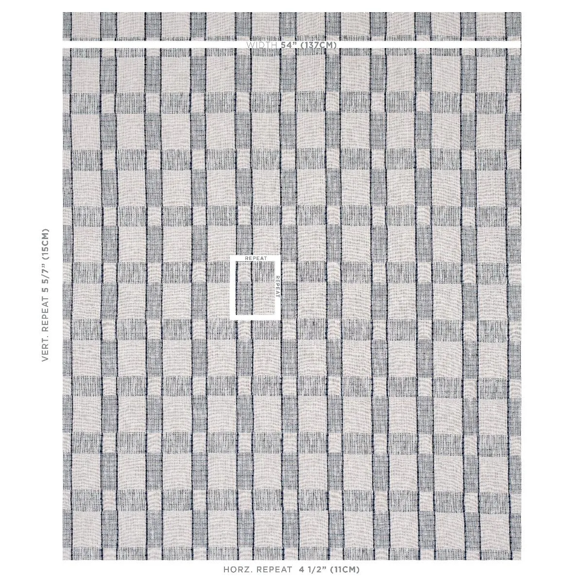 Schumacher 80160 Elko Plaid Indigo fabric swatch