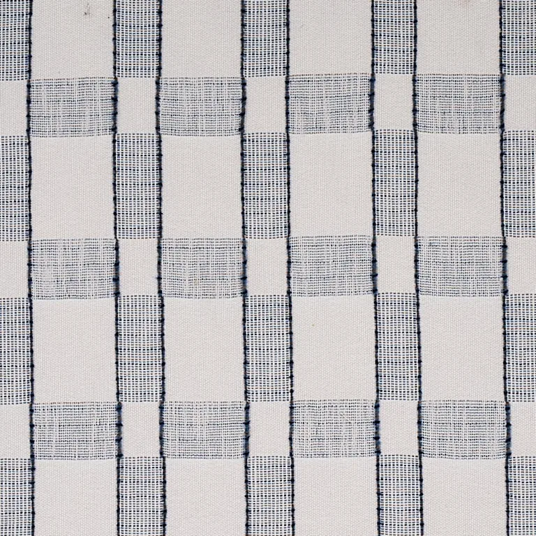 Schumacher 80160 Elko Plaid Indigo fabric swatch