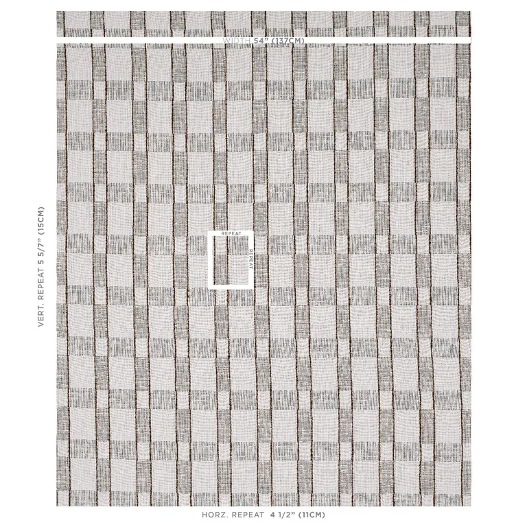 Schumacher 80161 Elko Plaid Straw fabric swatch