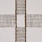 Schumacher 80161 Elko Plaid Straw fabric swatch