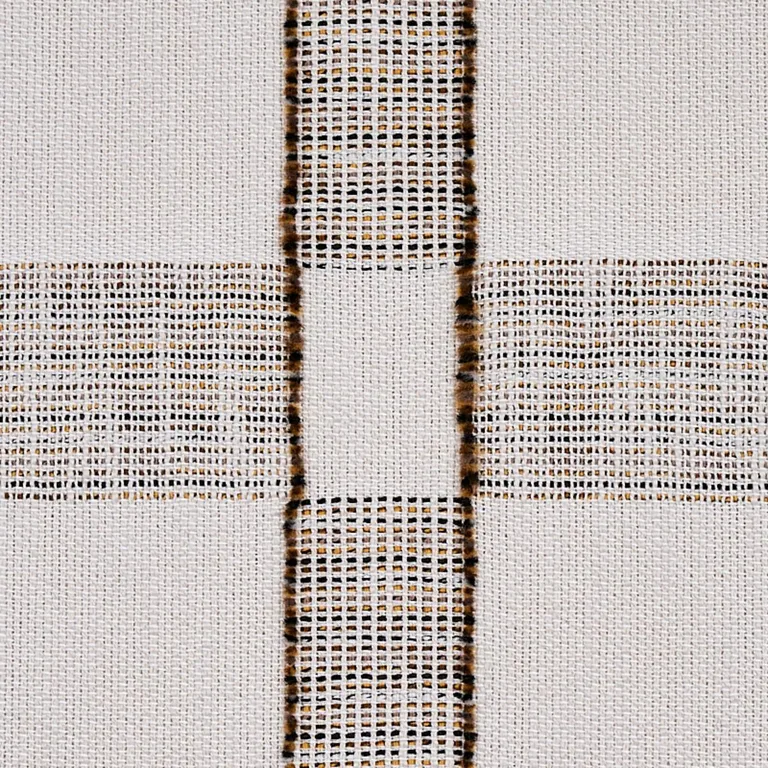 Schumacher 80161 Elko Plaid Straw fabric swatch