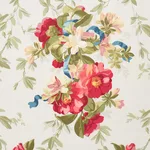 Schumacher 173811 Ellesmere Ribbon Floral Aqua fabric swatch