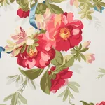 Schumacher 173811 Ellesmere Ribbon Floral Aqua fabric swatch
