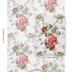 Schumacher 173810 Ellesmere Ribbon Floral Ivory fabric swatch