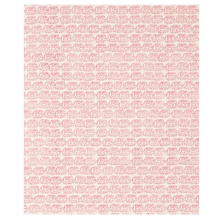 Schumacher 179750 Ellies Hand Block Print Rose fabric swatch