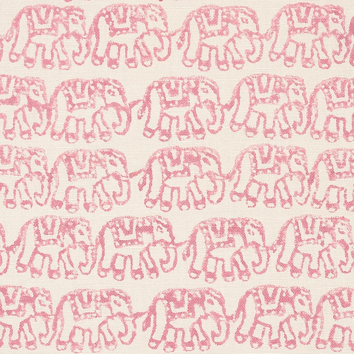 Schumacher 179750 Ellies Hand Block Print Rose fabric swatch