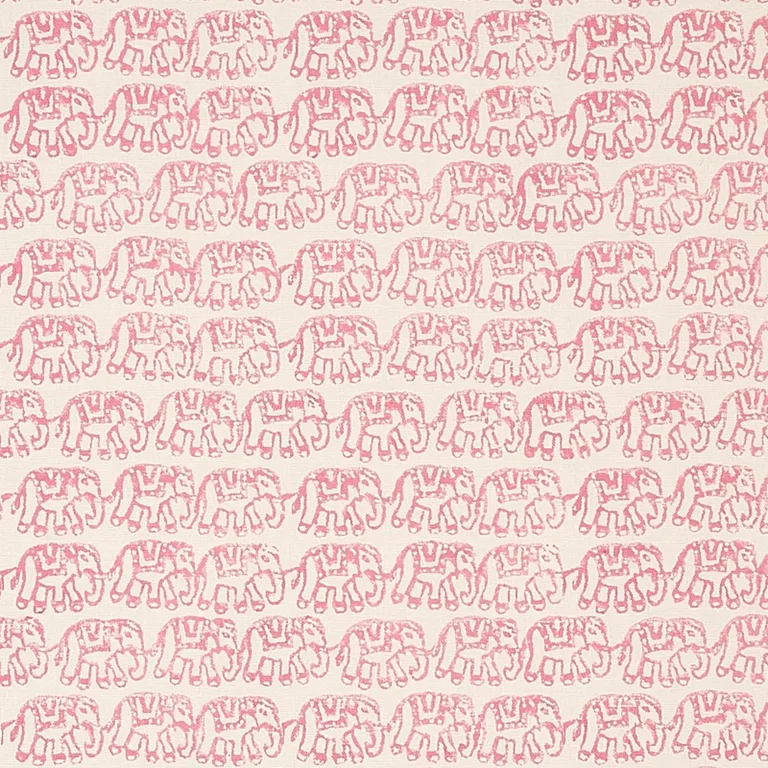 Schumacher 179750 Ellies Hand Block Print Rose fabric swatch