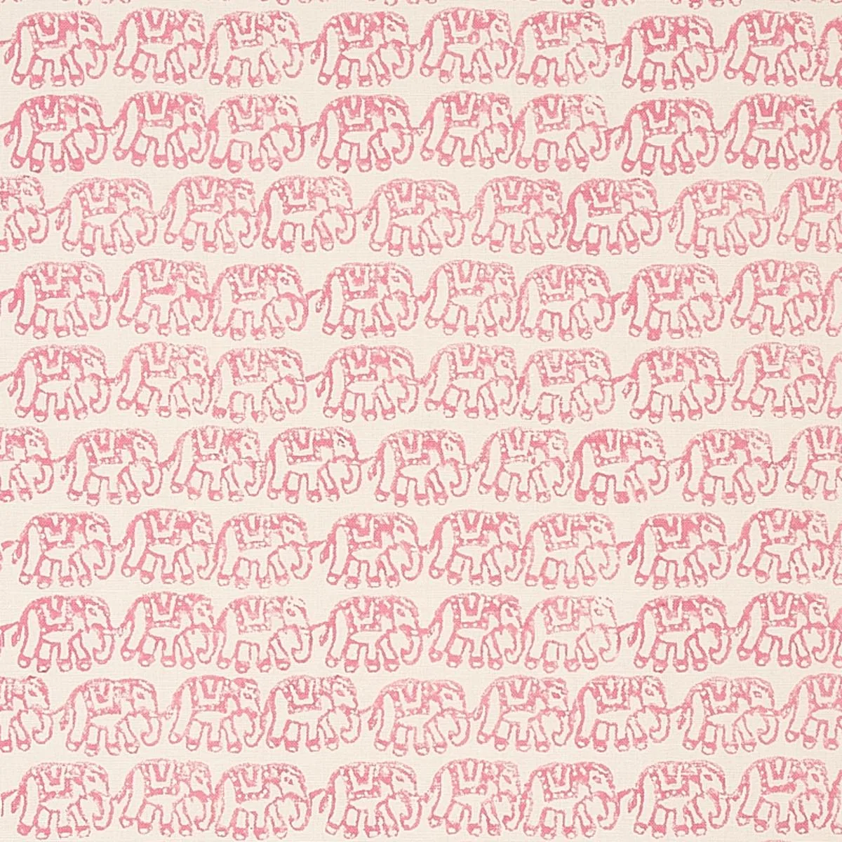 Schumacher 179750 Ellies Hand Block Print Rose fabric swatch