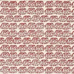 Schumacher 179751 Ellies Hand Block Print Rust fabric swatch