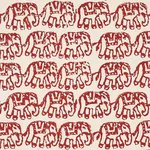 Schumacher 179751 Ellies Hand Block Print Rust fabric swatch