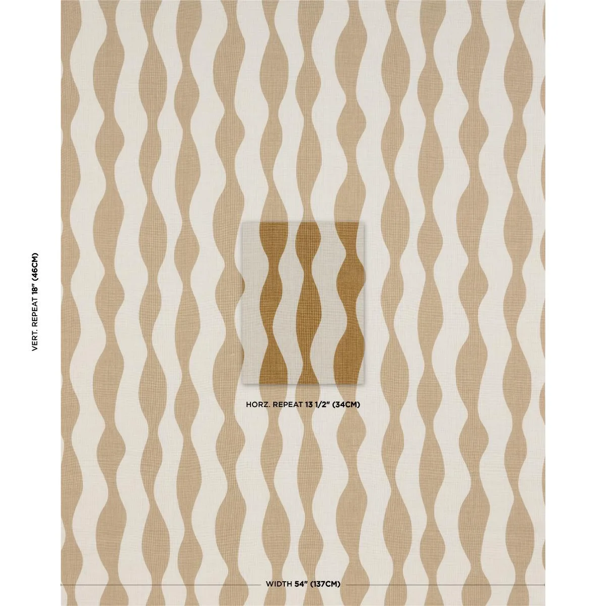 Schumacher 182311 Ellsworth Ochre fabric swatch
