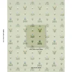 Schumacher 84371 Elmslie Embroidery Leaf fabric swatch