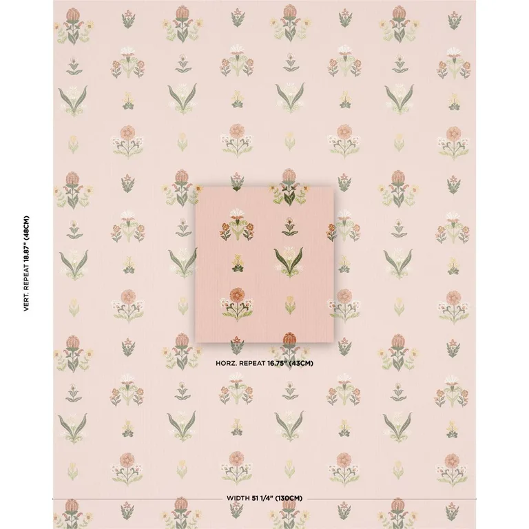 Schumacher 84372 Elmslie Embroidery Petal fabric swatch