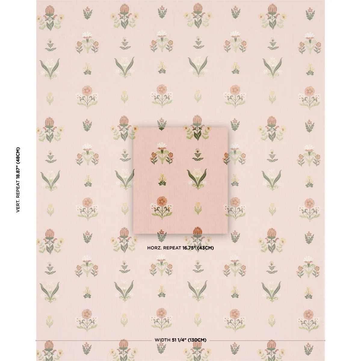 Schumacher 84372 Elmslie Embroidery Petal fabric swatch